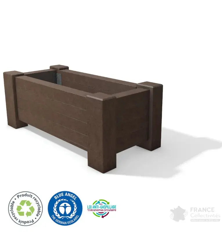 Bac à fleurs en plastique recyclé Muscari france collectivités