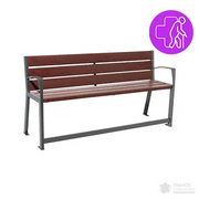 Banc plastique recyclé et acier Silaos® spécial sénior
