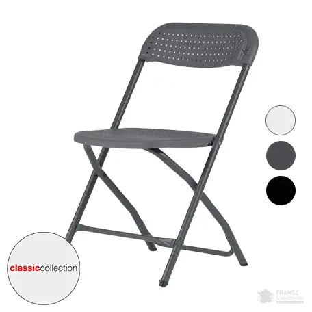 Chaise polypro pliante perforée Bigalex "Classic Collection" - France Collectivités