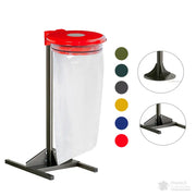 Composition support sac avec couvercle Collectrap sur poteau socle ou centré