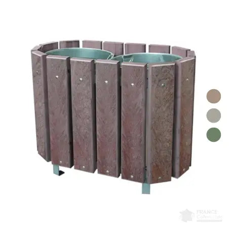 Corbeille plastique recyclé 2 x 48L Alloa