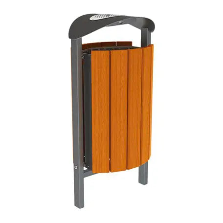 Corbeille Silaos acier et bois 50L france collectivités