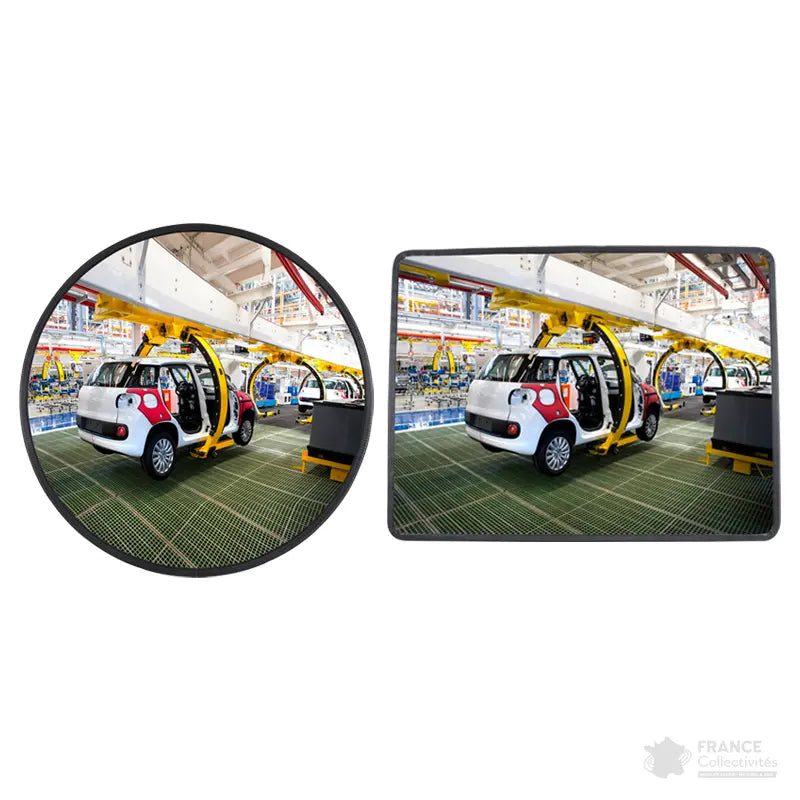 Miroir multi-usages intérieur 90° Plexi+ avec fixation par aimants - France Collectivités