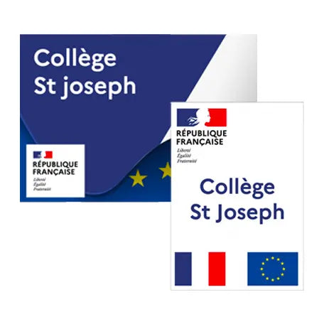 Plaque personnalisables "Liberté Égalité Fraternité" pour établissements publics france collectivités