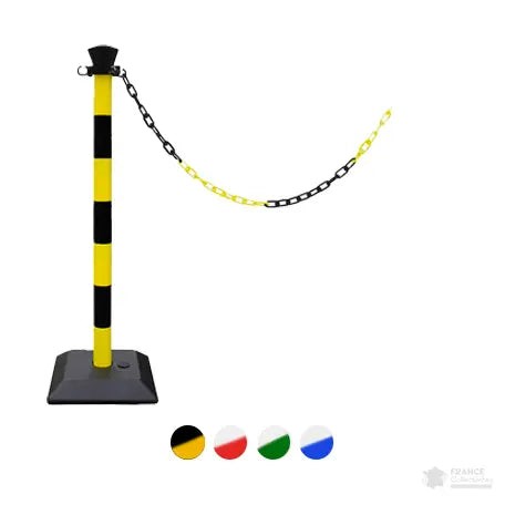 Extension pour kit 2 poteaux à monter avec base à lester + 2m de chaîne - France Collectivités