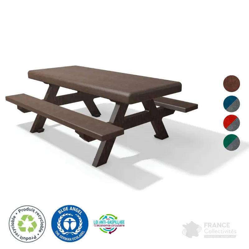 Table de pique-nique pour enfants en plastique recyclé Forio