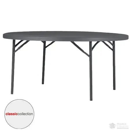 Table ronde pliante Ø 160 cm grise du pack 14 tables