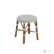 Tabouret bas de café tressage bicolore Venitia Graphic II france collectivités