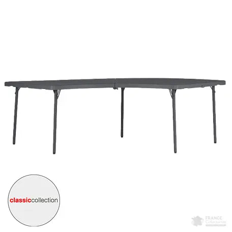 Table pliante plastique en arrondie 253 x 91 cm "Classic Collection" - France Collectivités