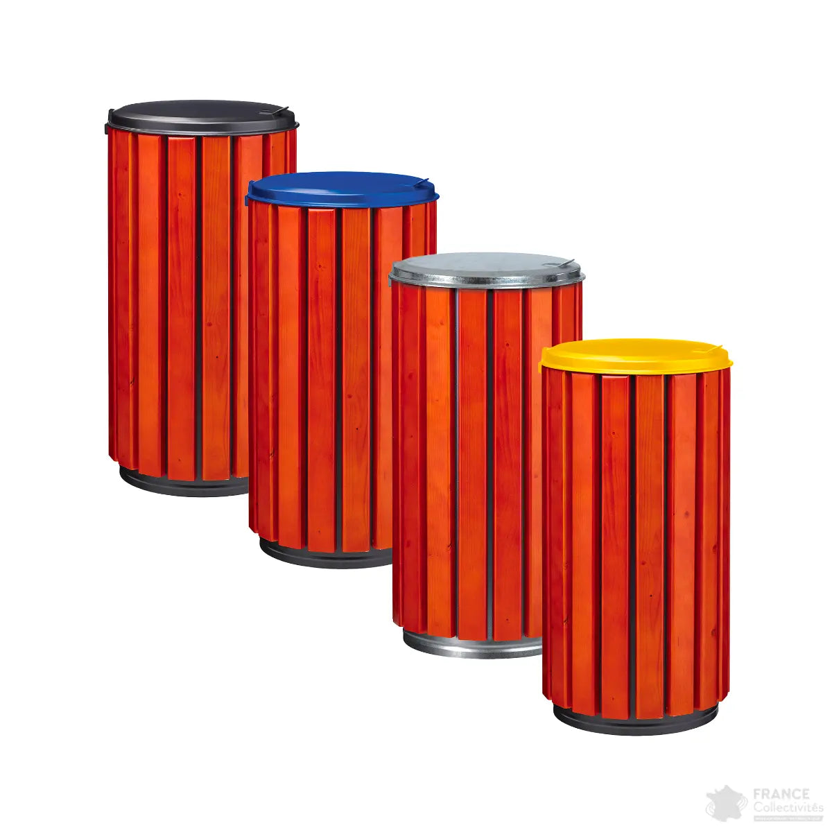 Corbeille bois zéno Protec 80 Litres à poser ou à fixer Rossignol