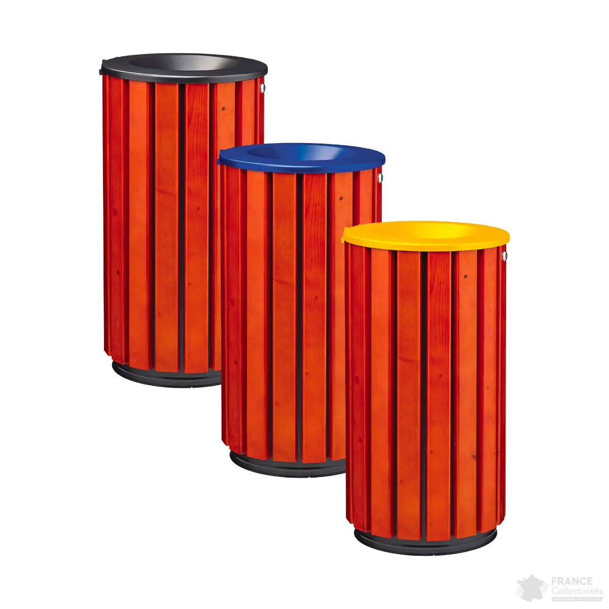 Corbeille bois Zeno Access 80L à poser ou à fixer