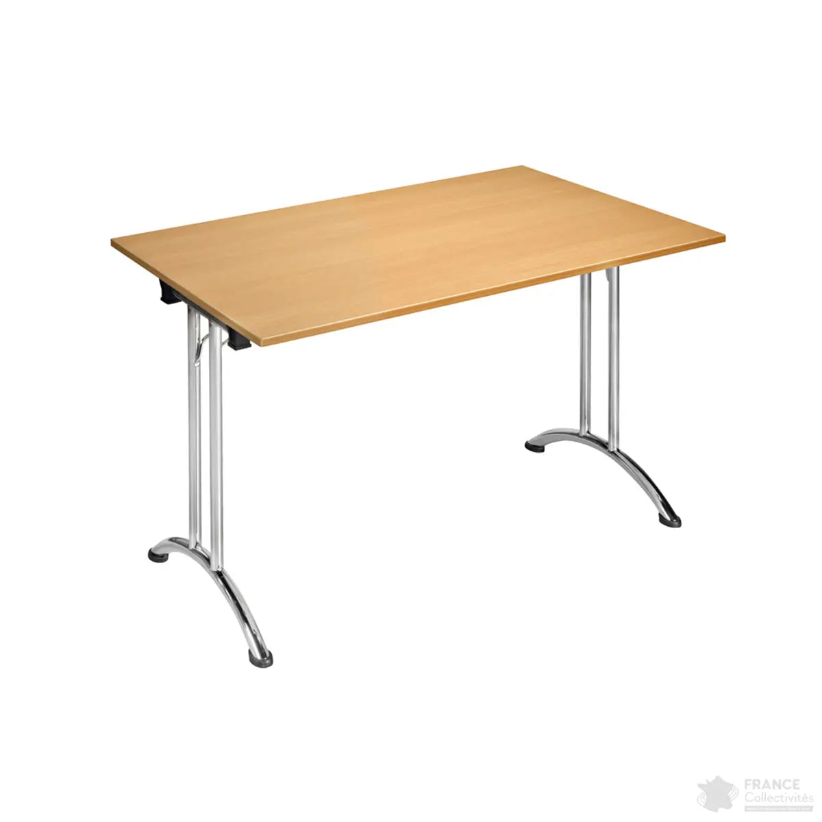Table pliante stratifiée pieds courbés chromés - France Collectivités