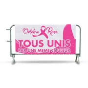 Cache barrière en bache pvc Octobre Rose - France Collectivités