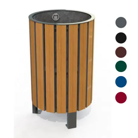 Corbeille optimum peint + teck