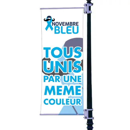 Kakemono pour potence de rue Movember france collectivités