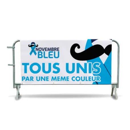 Cache-barrière en bache pvc Movember - France Collectivités