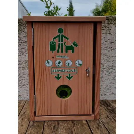 Distributeur de sachets canins liasse en bois france collectivités
