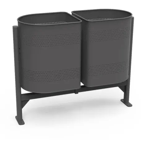 Corbeille en acier 2x110L europa