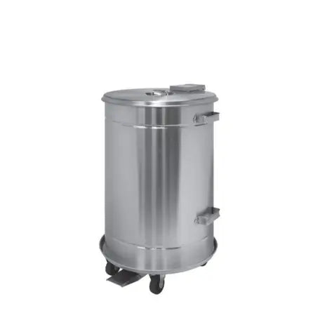 Conteneur mobile à pédale étanche en inox stagno