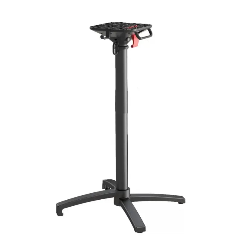 pied mange-debout Petra aluminium 4 branches encastrable et basculant avec poignée et porte sac france collectivités