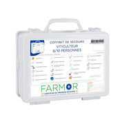 Coffret mural de premiers secours Viticulteur 8/10 personnes Farmor en polypropylène blanc