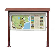 Vitrine aluminium et bois double face 2 X 27 feuilles A4 Procity