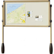 Vitrine d'affichage extérieur Antarès Planorga simple face sur piètement aluminium – France Collectivités