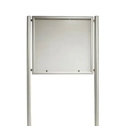 Vitrine d'affichage extérieur Reverso LED Planorga sur deux poteaux aluminium à sceller – France Collectivités
