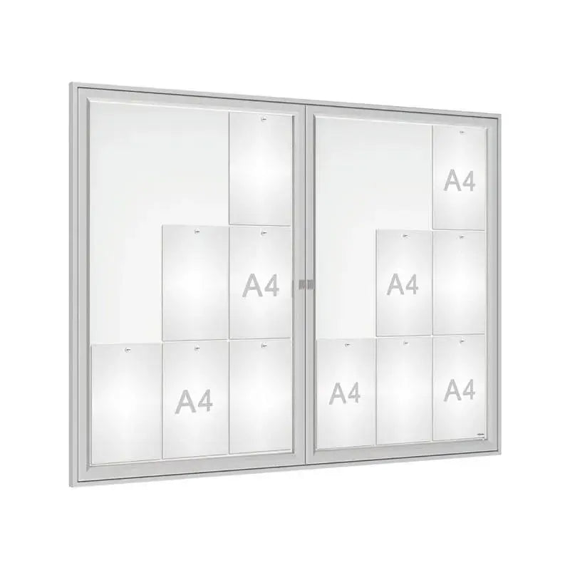 Vitrine Tradition double battant murale ou sur poteaux