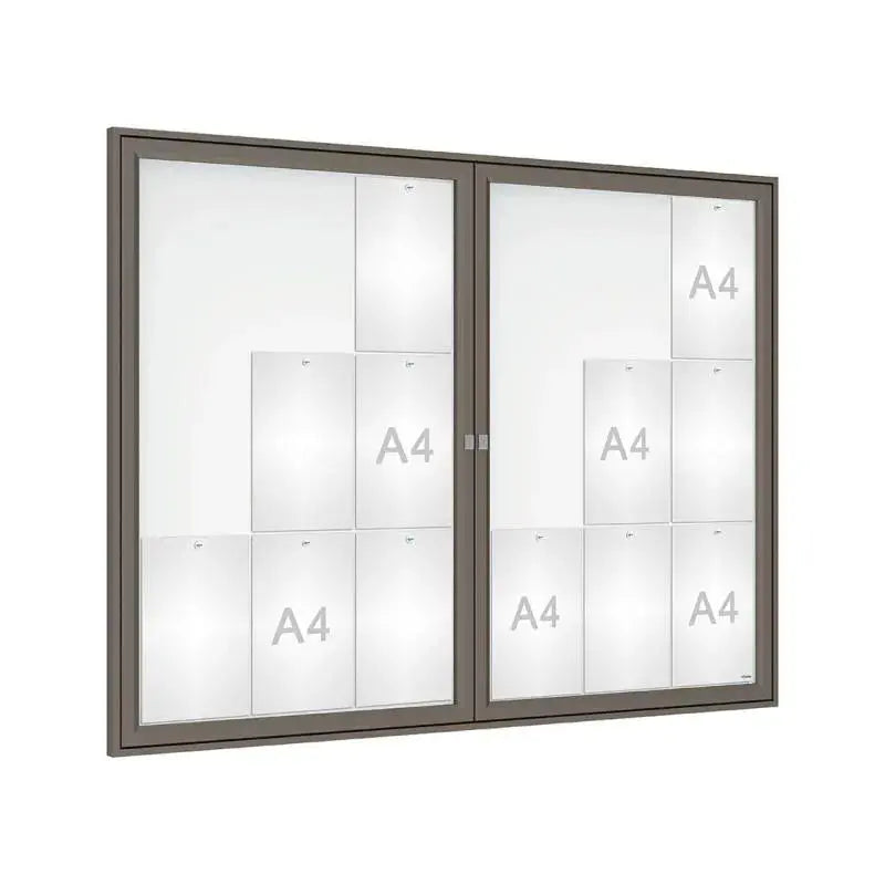 Vitrine Tradition double battant murale ou sur poteaux