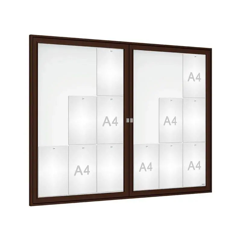 Vitrine Tradition double battant murale ou sur poteaux