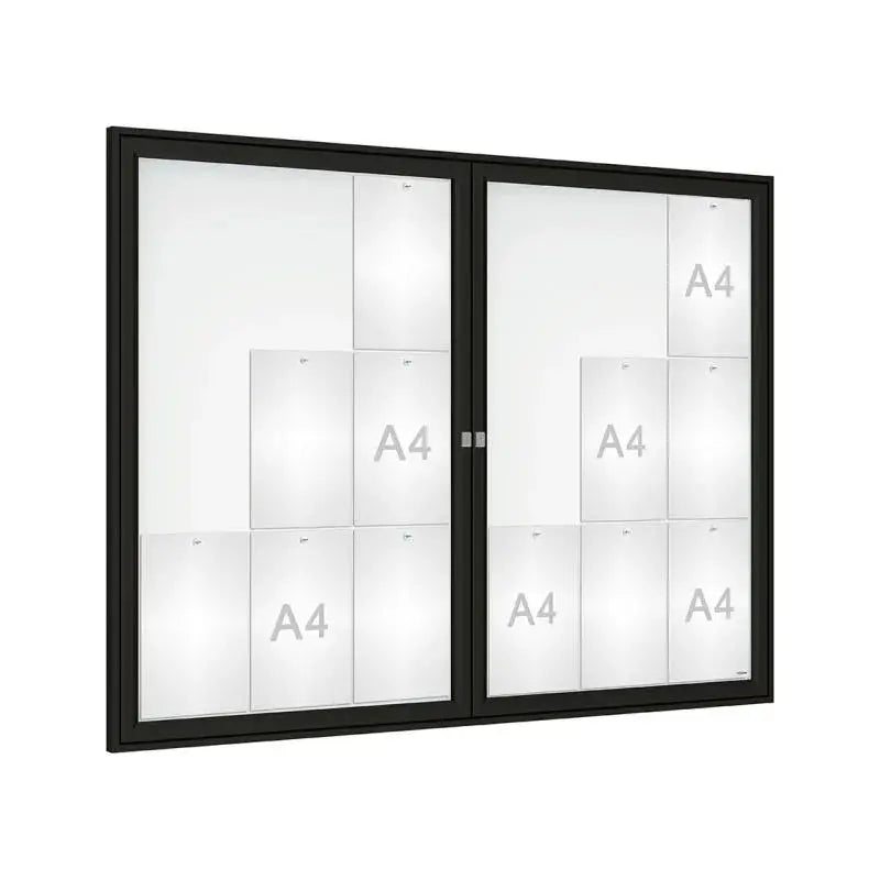 Vitrine Tradition double battant murale ou sur poteaux