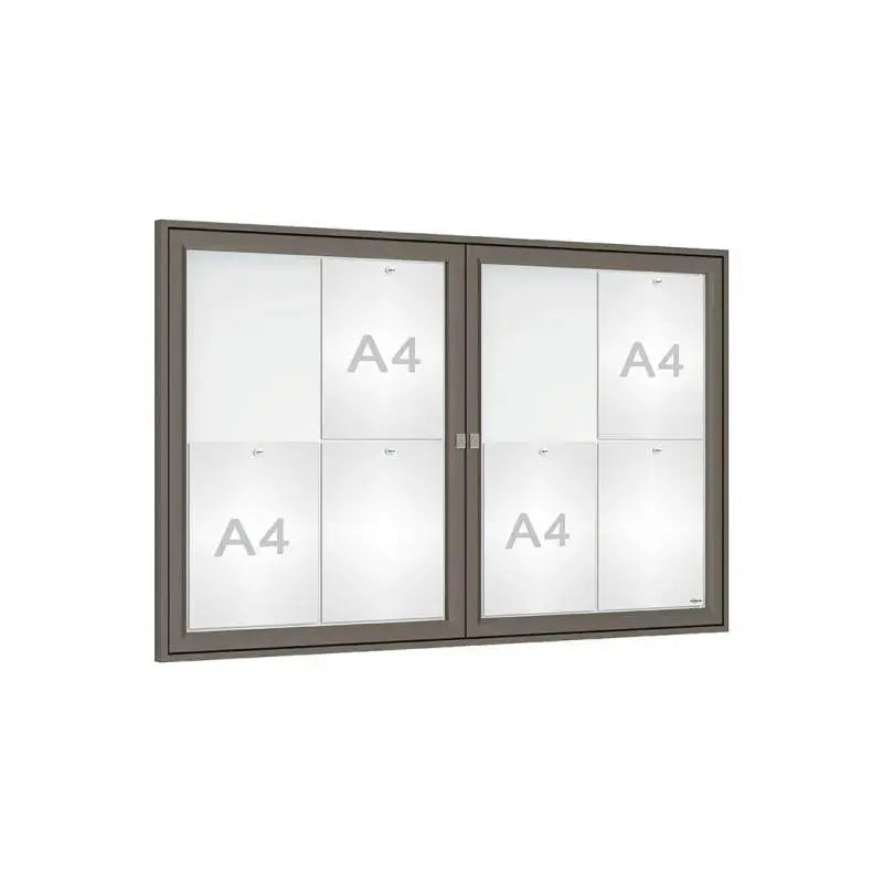 Vitrine Tradition double battant murale ou sur poteaux