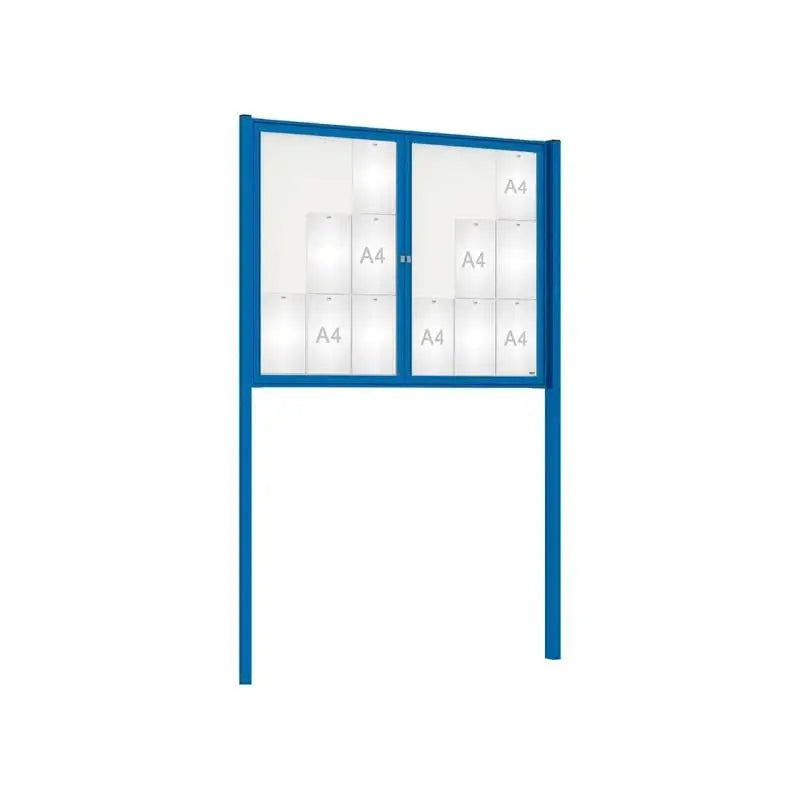Vitrine Tradition double battant murale ou sur poteaux