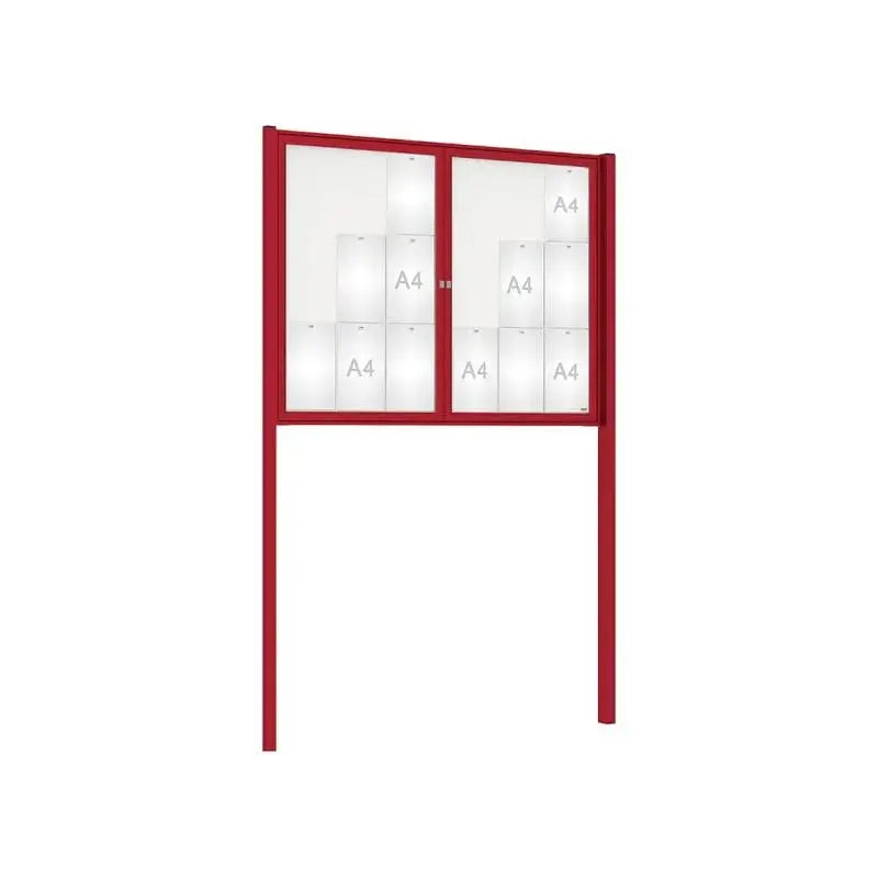 Vitrine Tradition double battant murale ou sur poteaux