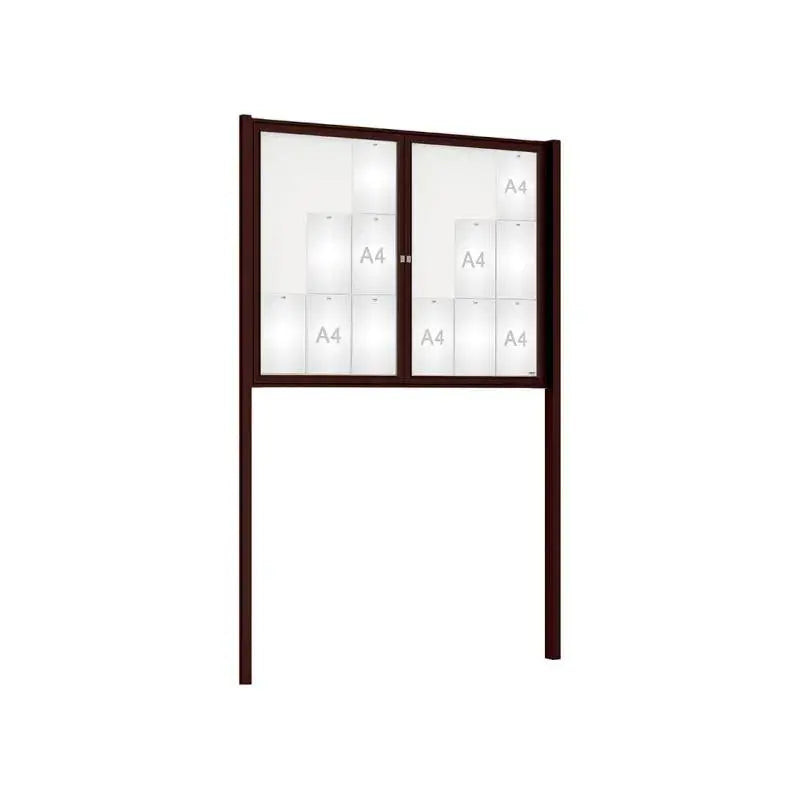 Vitrine Tradition double battant murale ou sur poteaux