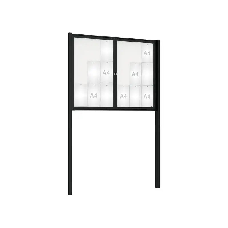 Vitrine Tradition double battant murale ou sur poteaux