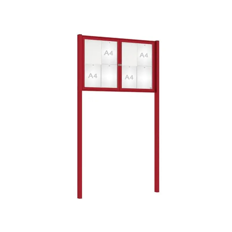 Vitrine Tradition double battant murale ou sur poteaux