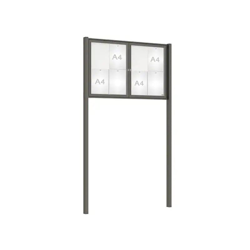 Vitrine Tradition double battant murale ou sur poteaux