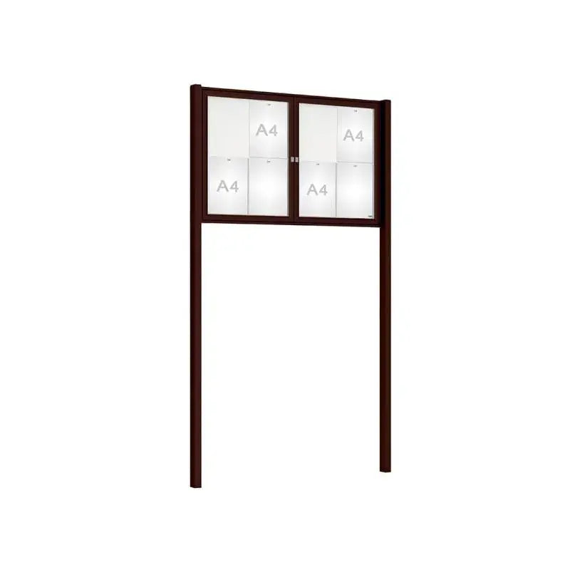 Vitrine Tradition double battant murale ou sur poteaux