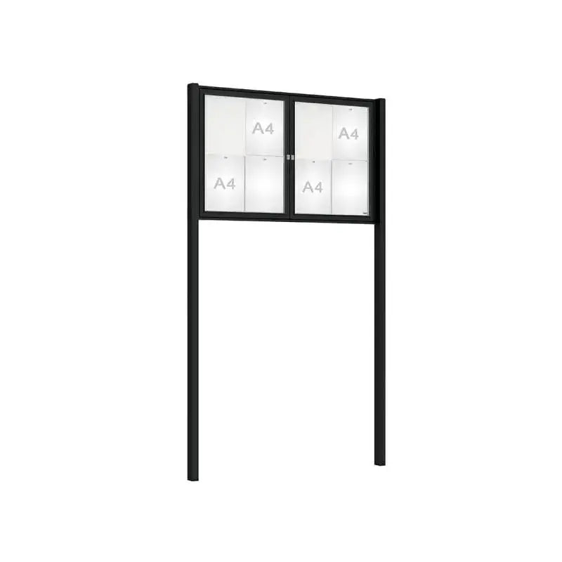 Vitrine Tradition double battant murale ou sur poteaux