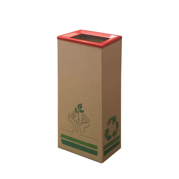 Corps en carton et cadre en acier peint de la corbeille de tri Cardbob – France Collectivités