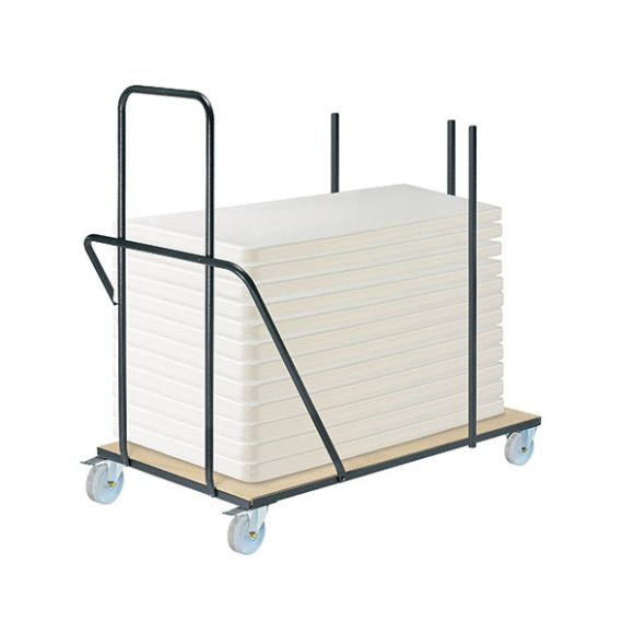 Chariot de transport pour tables pliantes rectangulaires