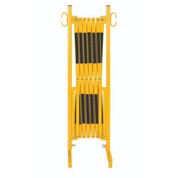 barrière extensible jaune-noir 3,6m avec pied