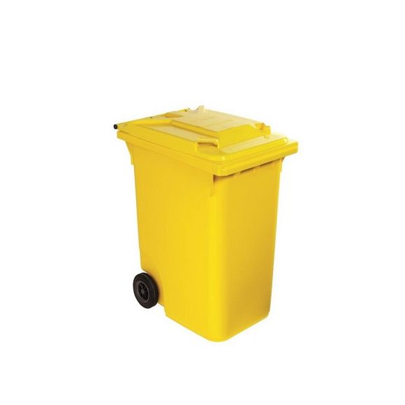 conteneur plastique 360 litres 2 roues jaune