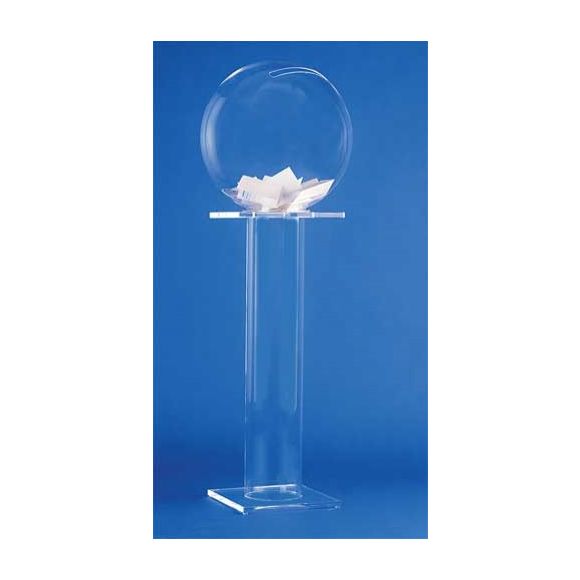 Urne boule de cristal 40 cm sur pied colonne