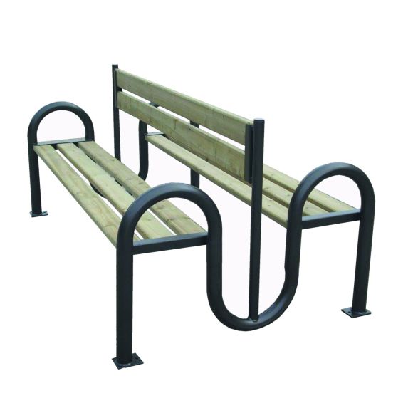 Banc bois double rivière