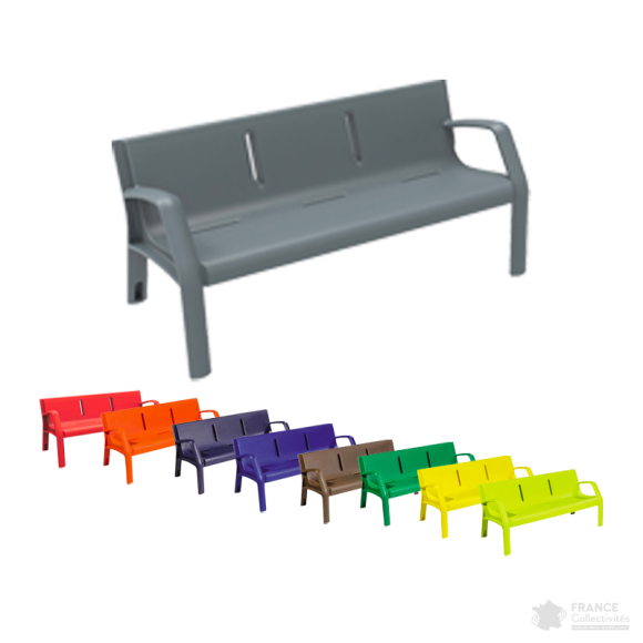 banc plastique recycle Alvium jaune 1021