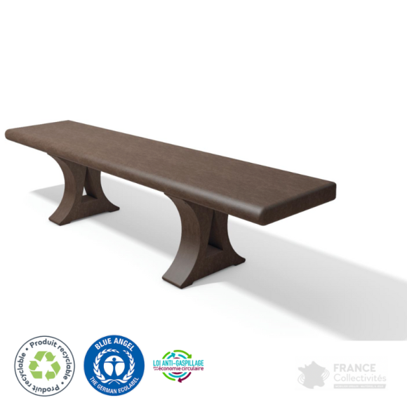 Banquette en plastique recyclé Mira