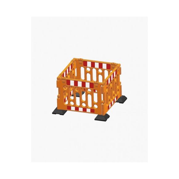 Barrière de regard orange en polypropylène 1200 x 1200 mm (lot de 4)